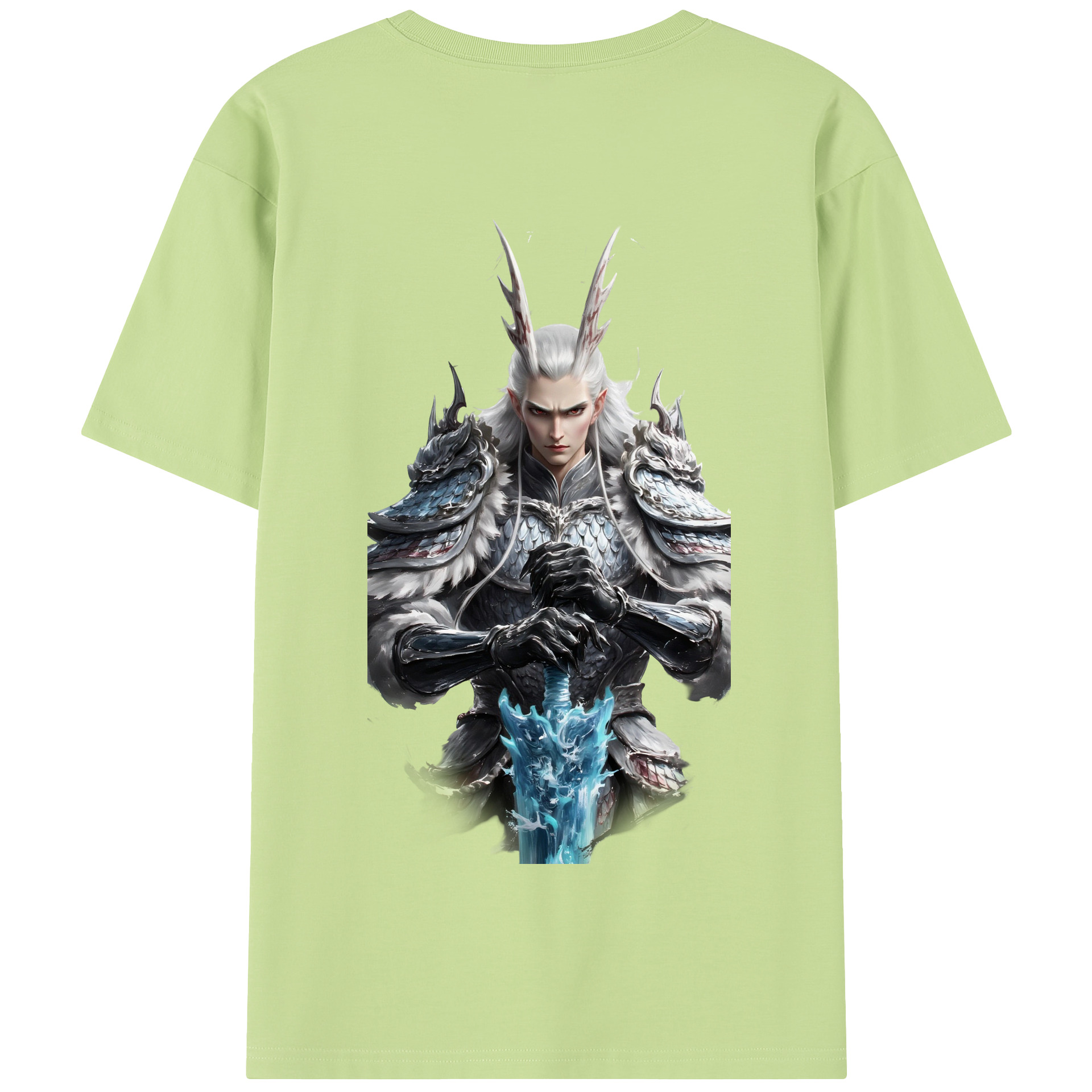 （画像用） Ne Zha 2 ナタ 魔童の大暴れ 綿100％半袖Tシャツ（背面プリント）